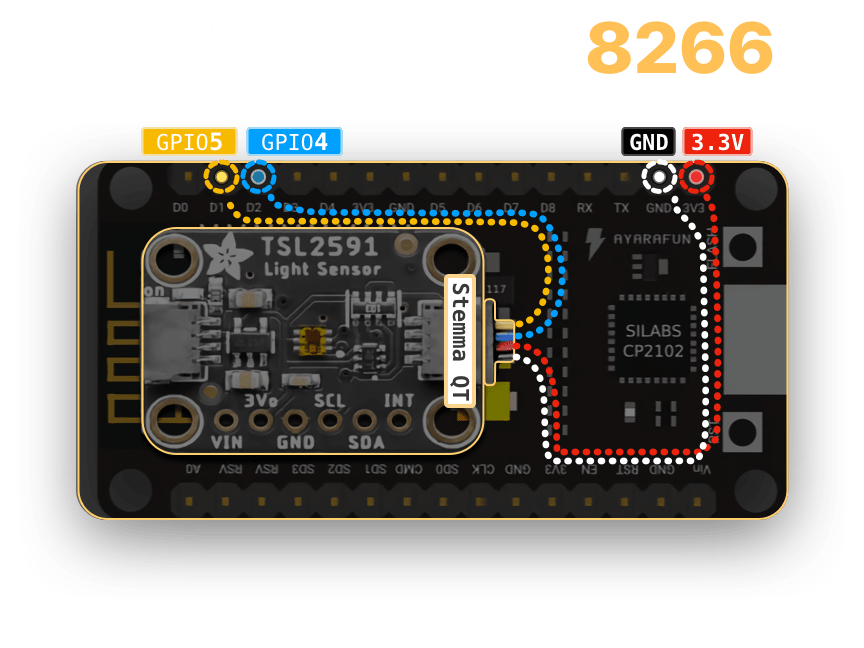 solder sensor nodemcu esp8266 stemma qt tsl2591