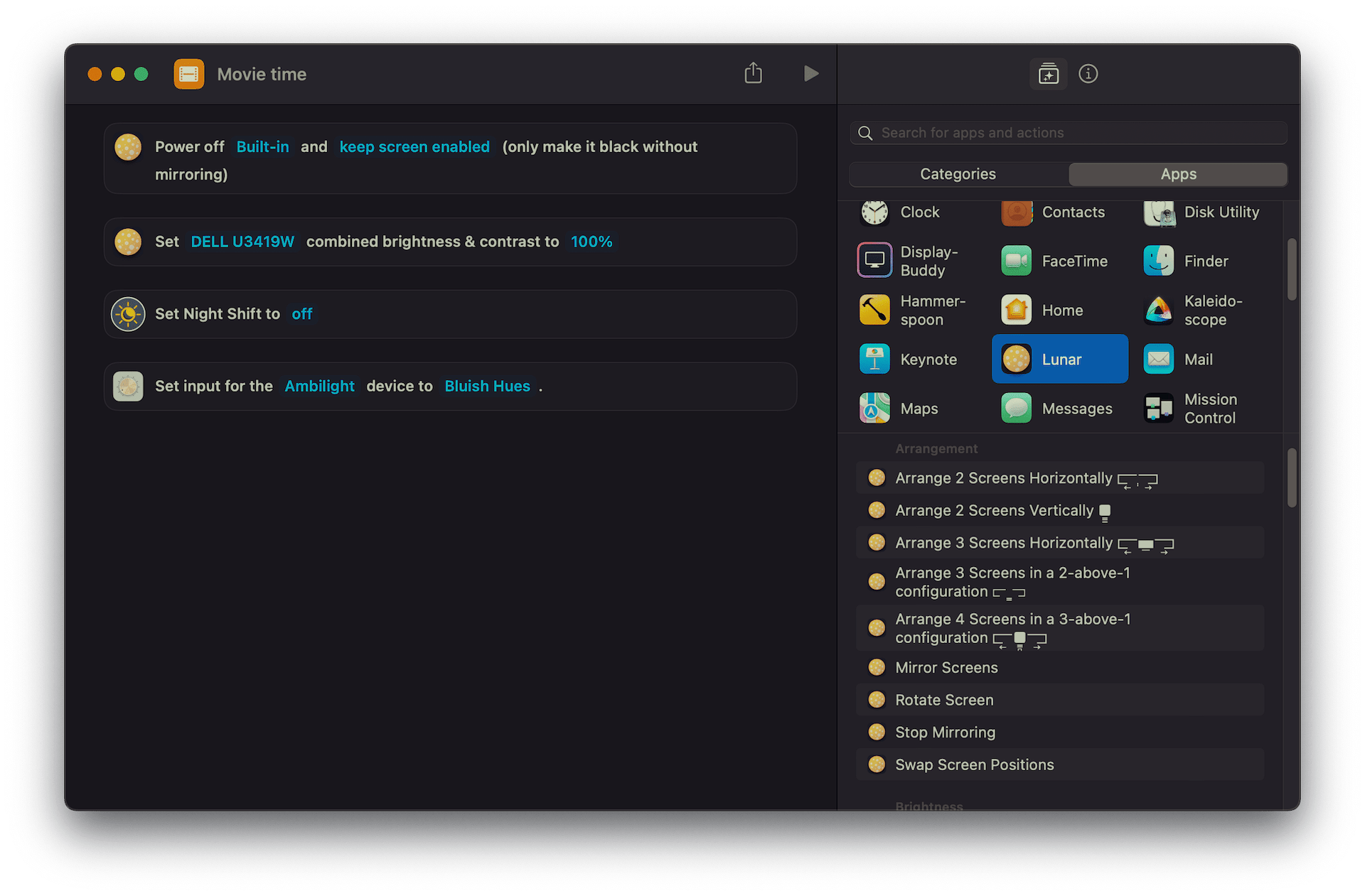 Menu bar icon of Lunar